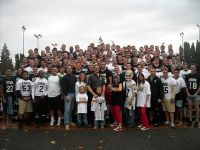 Martin family with the Pacific Lutheran University football team